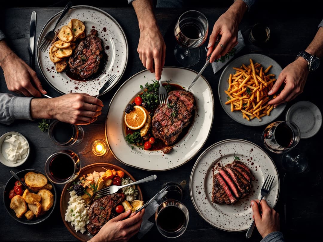A table spread for four