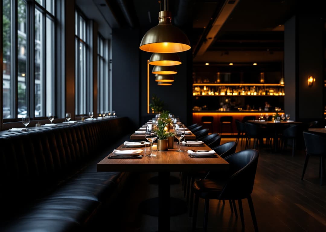 The main dining room at night