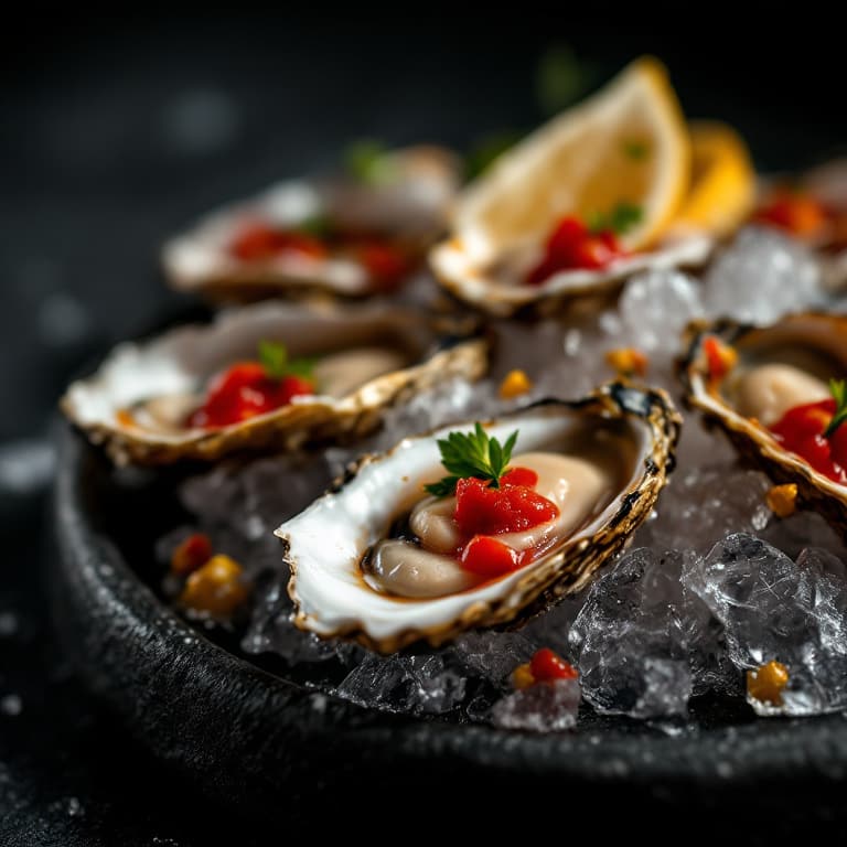Oysters on ice