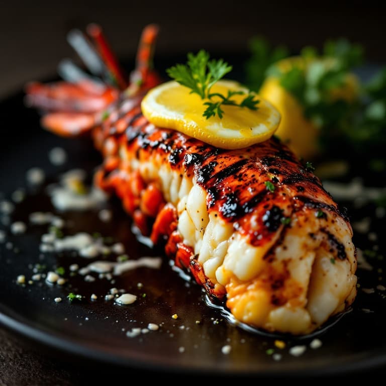 Grilled lobster tail